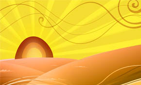 Cartoon Distorted Desert